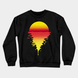 Cool 80s Sunset Crewneck Sweatshirt